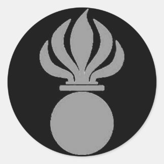 Sticker Panzergrenadier Bombe (grau) ラウンドシール