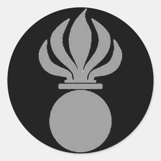 Sticker Panzergrenadier Bombe (grau) ラウンドシール (正面)