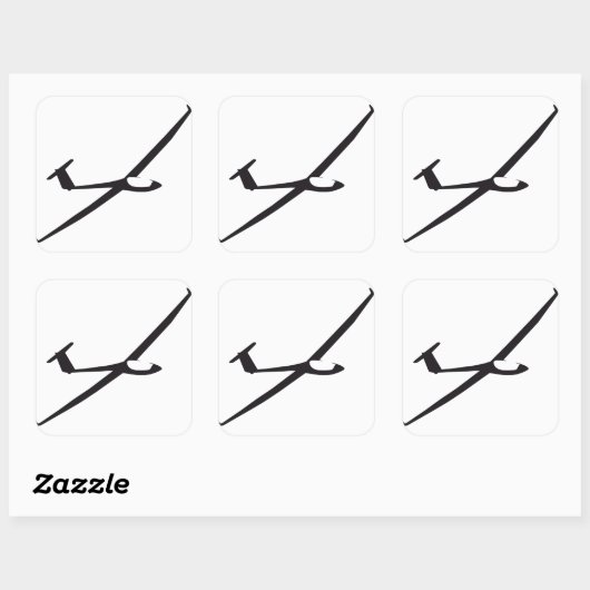 Sticker planeur inversé スクエアシール (シート)