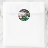 Sticker 'Positive Atttitude' ラウンドシール (バッグ)