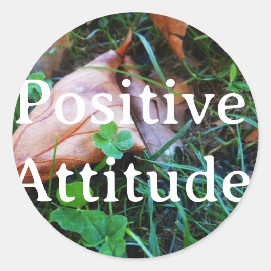Sticker 'Positive Atttitude' ラウンドシール (正面)