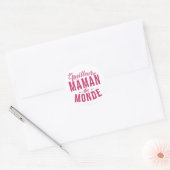 Sticker pour Mère - Meilleure Maman du Monde ラウンドシール (封筒)