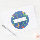Sticker Prénom Grand Anniversaire Enfant 2 - 7 ans ラウンドシール (封筒)