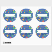 Sticker Prénom Grand Anniversaire Enfant 2 - 7 ans ラウンドシール (シート)