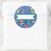 Sticker Prénom Grand Anniversaire Enfant 2 - 7 ans ラウンドシール (バッグ)