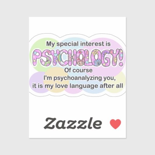 Sticker, Psychology Love Language (ADHD, Autistic) シール (シート)