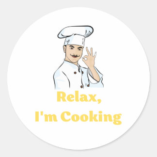 Sticker Relax, I'm Cooking ラウンドシール
