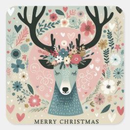 Sticker “Renne de Noël“ スクエアシール