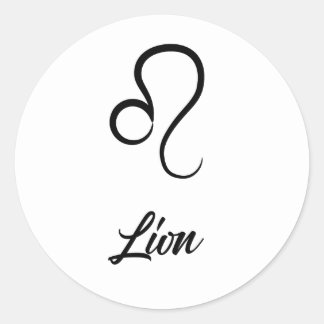 Sticker Rond Lion - Signe du zodiaque ラウンドシール