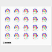 Sticker rond LOVE rainbow ラウンドシール (シート)
