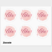 Sticker rond romantique "Love You"  ラウンドシール (シート)