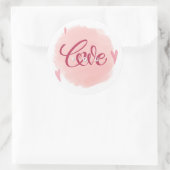 Sticker rond romantique "Love You"  ラウンドシール (バッグ)