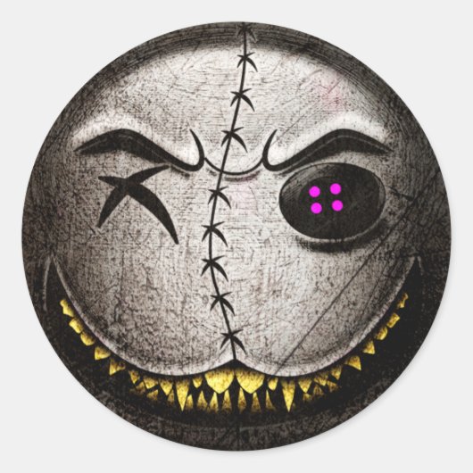 Sticker Rond Scarmoji Vintage ラウンドシール (正面)