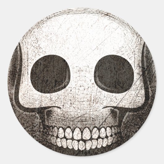 Sticker Rond Skullmoji Vintage ラウンドシール (正面)