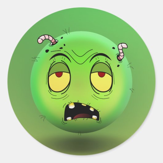 Sticker Rond Zombiemoji ラウンドシール (正面)