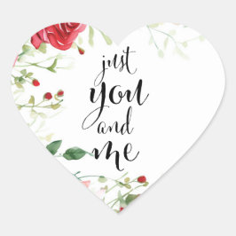 Sticker Saint-Valentin Élégant "Just You and Me" ハートシール