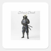 sticker samurai warrior スクエアシール (正面)
