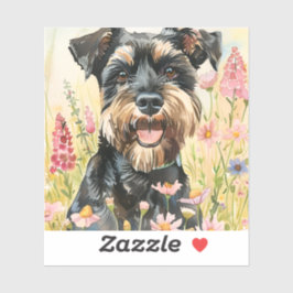 Sticker – Schnauzer Die-Cut Watercolor Sticker シール
