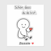 Sticker „Schön, dass du da bist.“ mit Herzfigur シール (シート)