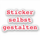 Sticker selbst gestalten シール (正面)
