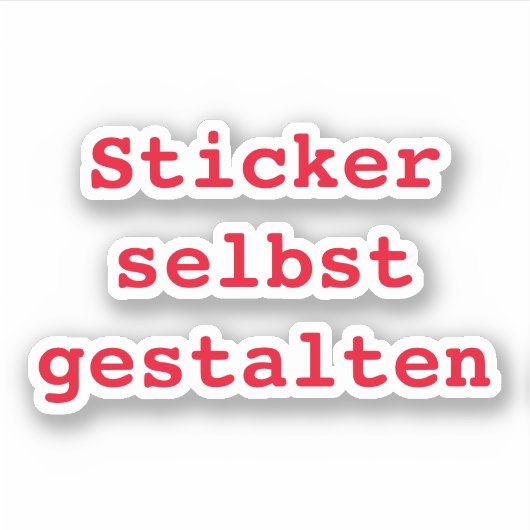 Sticker selbst gestalten シール (正面)