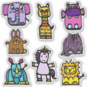 Sticker Sheet 4x4 "the alphabet book" (Glossy) シール (正面)