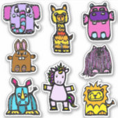 Sticker Sheet 6x6 "the alphabet book" (Matte) シール (正面)
