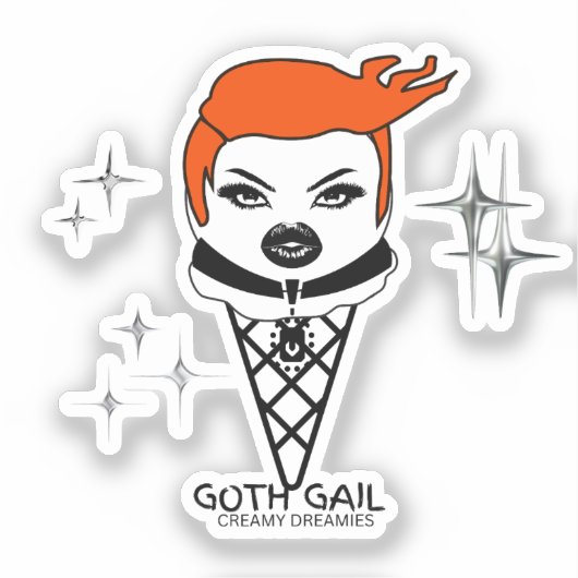 Sticker sheet Goth Gail Creamy Dreamies シール (正面)