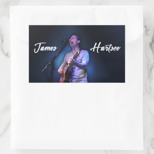 Sticker Sheet - James Hartsoe singing 長方形シール (バッグ)