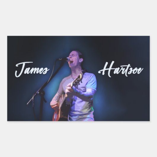 Sticker Sheet - James Hartsoe singing 長方形シール (正面)