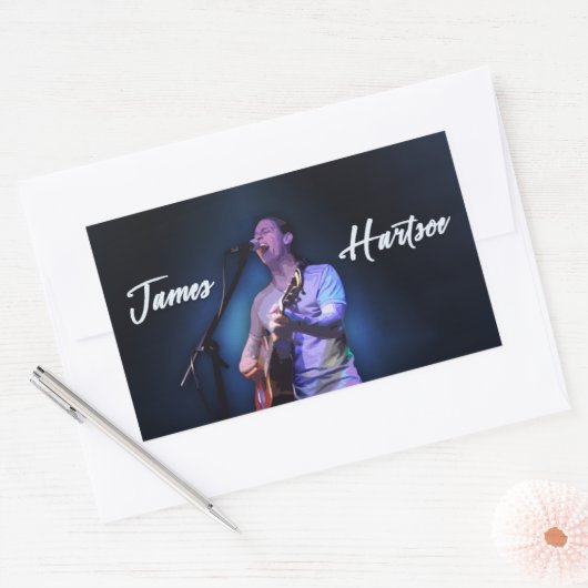 Sticker Sheet - James Hartsoe singing 長方形シール (封筒)