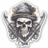 Sticker Skull and Crossbones シール (正面)