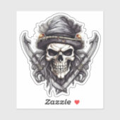 Sticker Skull and Crossbones シール (シート)
