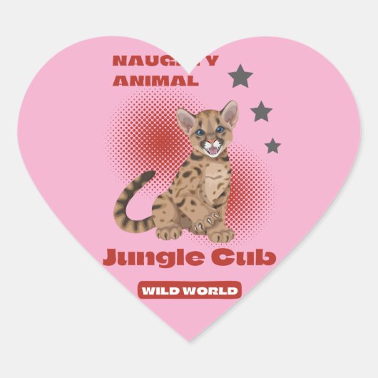 sticker spotted animal ハートシール (正面)