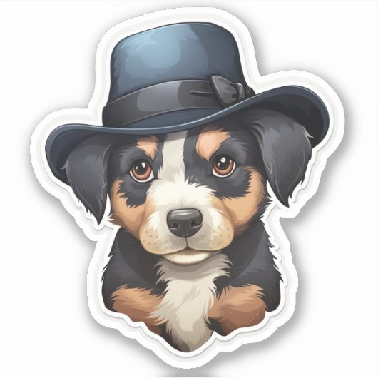 Sticker Stylish Pooch シール (正面)