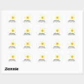 Sticker sunshine sarcastic Don't worry  ラウンドシール (シート)