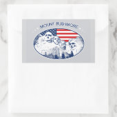 Sticker. T-Shirt. Mount Rushmore, USA Amerika 長方形シール (バッグ)