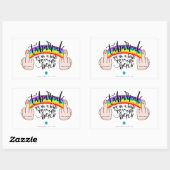 Sticker - Tabarnak qu'on a hâte que ça aille ben! 長方形シール (シート)