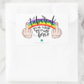 Sticker - Tabarnak qu'on a hâte que ça aille ben! 長方形シール (バッグ)