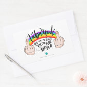 Sticker - Tabarnak qu'on a hâte que ça aille ben! 長方形シール (封筒)