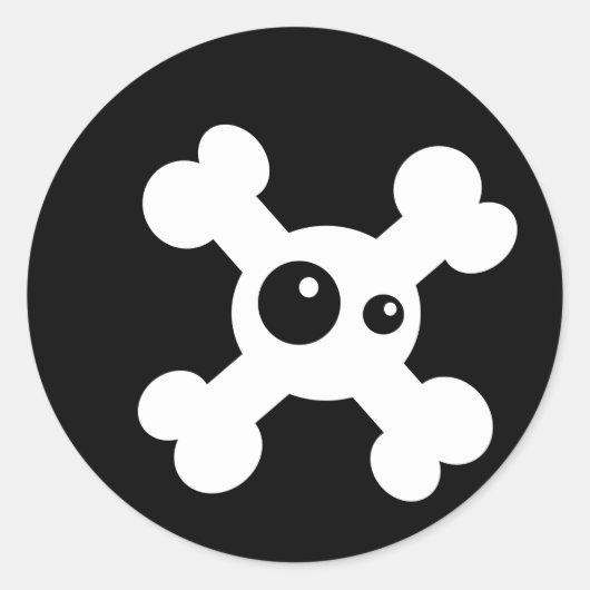 sticker Tête de Mort ラウンドシール (正面)