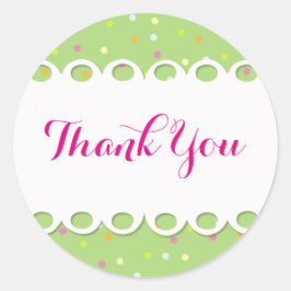 Sticker - Thank You - Fondo Verde ラウンドシール