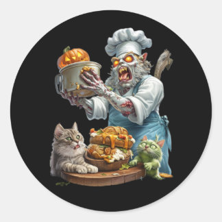 Sticker. The creepy cook is cooking. ラウンドシール