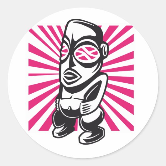 Sticker Tribal Tôle ラウンドシール (正面)