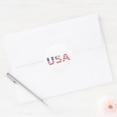 Sticker USA ラウンドシール (封筒)
