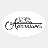 Sticker Van Adventures x4 楕円形シール (正面)