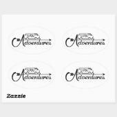 Sticker Van Adventures x4 楕円形シール (シート)