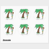 Sticker Vegan des îles ラウンドシール (シート)