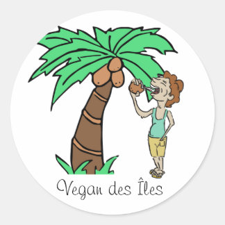 Sticker Vegan des îles ラウンドシール