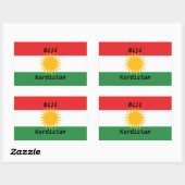sticker vive le  Kurdistan 長方形シール (シート)